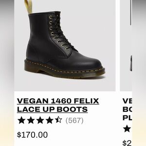 Vegan doc martins size 10